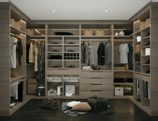 Elegant built-in closet systems at KBR Closet.