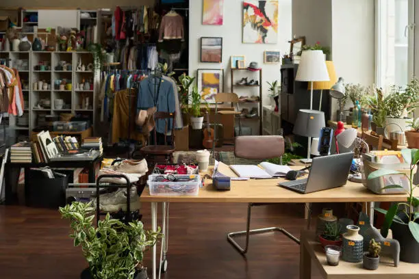 Custom closet systems for home-based businesses with clutter