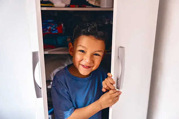 Child-safe custom wardrobe closets by KBR closet builders near me in Fairfax.