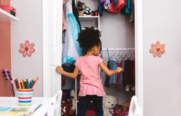 Custom closet systems for children’s safety in a kid’s room