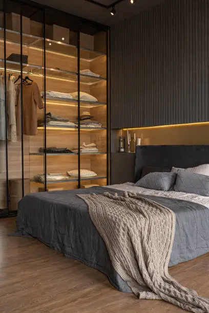 Built-in closet systems with organized storage solutions
