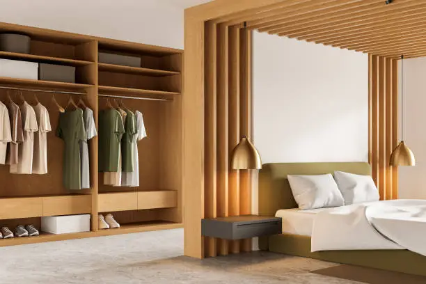 Built-in closet systems vs. freestanding wardrobes in bedroom