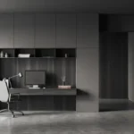 Home offices with custom storage solutions in workspace