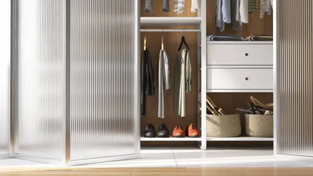 Reach-in closets for custom closet systems in bedroom