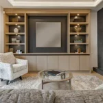 Media centers for custom closet systems in living room